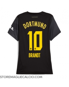 Borussia Dortmund Julian Brandt #10 Maglia Gara Trasferta Repliche 2024-25 Donna Maniche Corte